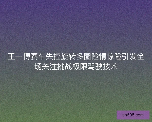 王一博赛车失控旋转多圈险情惊险引发全场关注挑战极限驾驶技术