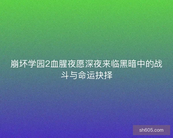 崩坏学园2血腥夜愿深夜来临黑暗中的战斗与命运抉择